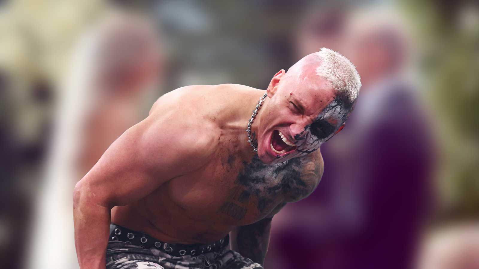AEW star Darby Allin got married and fell on thumbtacks at the same event