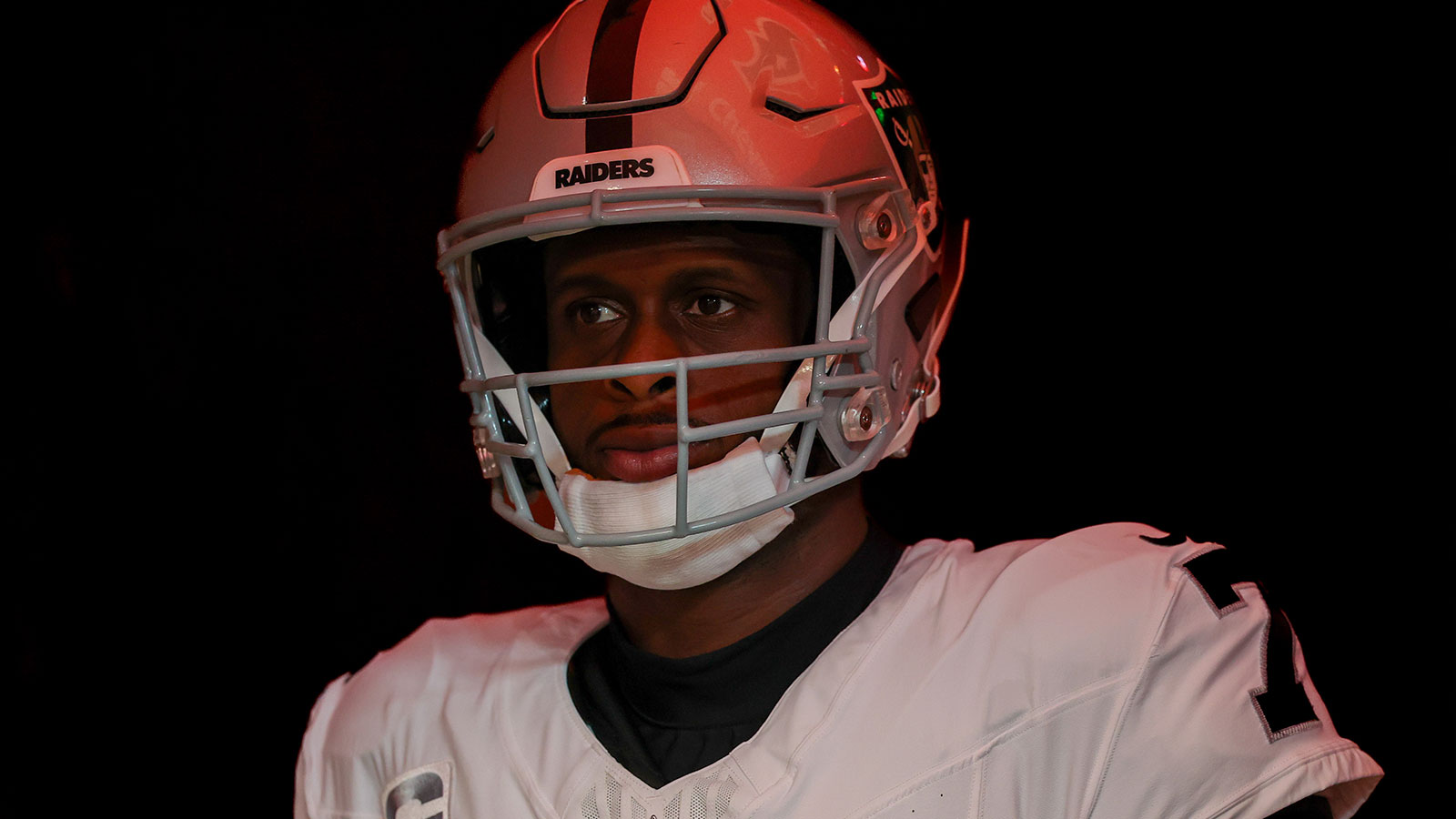New York Jets quarterback Geno Smith with the Las Vegas Raiders in 2025.