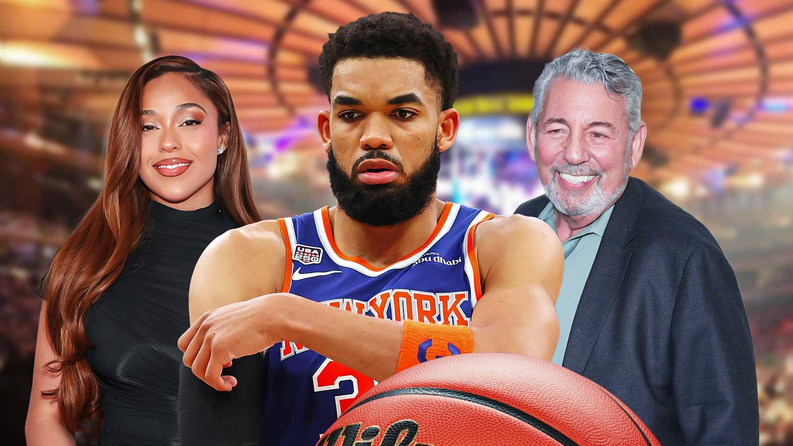 Knicks’ Karl-Anthony Towns reveals Jordyn Woods’ reaction to James Dolan’s NSFW playoff request