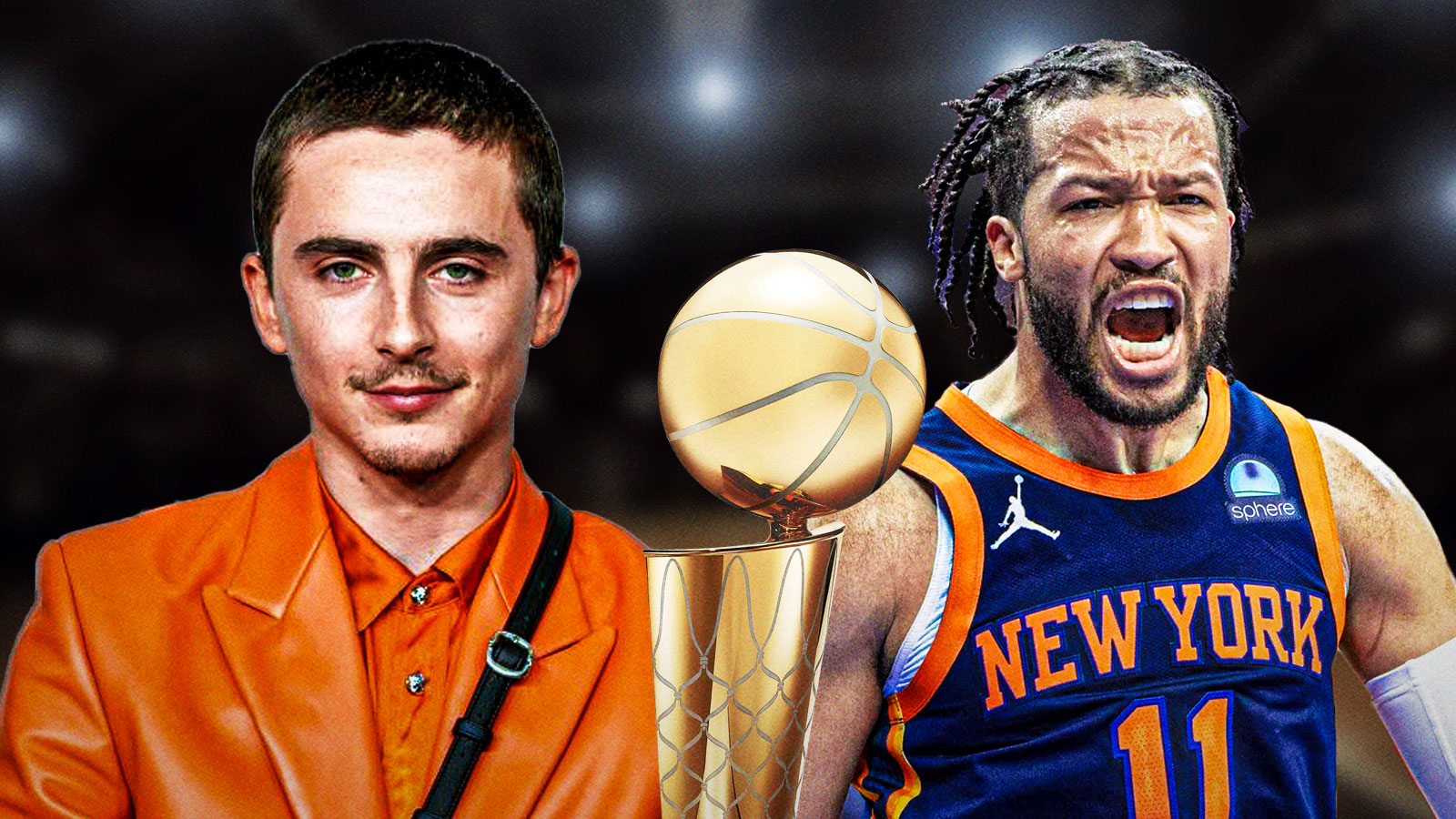 Watch Timothée Chalamet celebrate NBA title with Jalen Brunson in raucous locker room