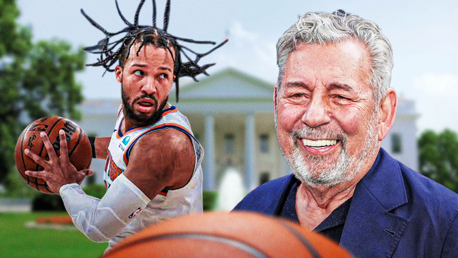 What Knicks’ star Jalen Brunson told reporter about White House visit hours before James Dolan’s announcement