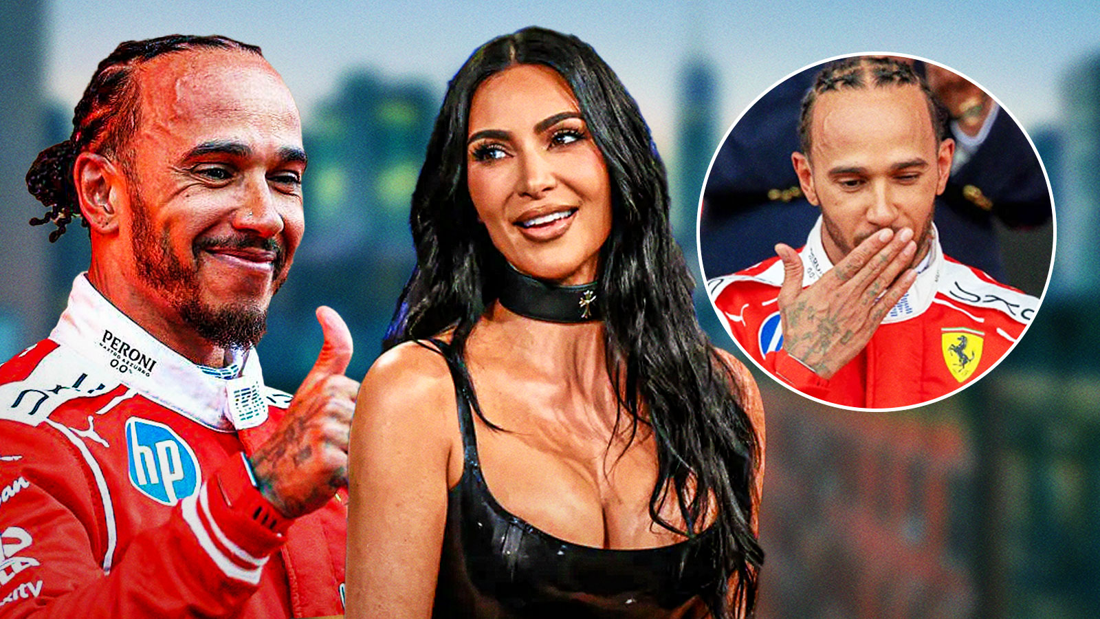 Lewis Hamilton and Kim Kardashian