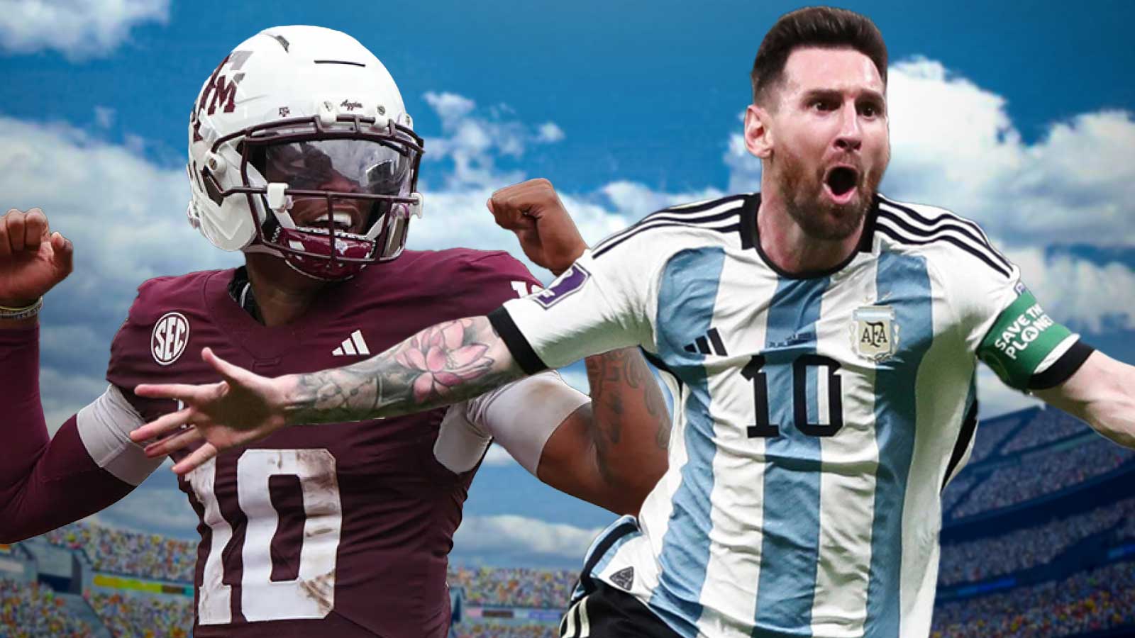 Marcel Reed gives Lionel Messi a special gift at Kyle Field before 2026 FIFA World Cup
