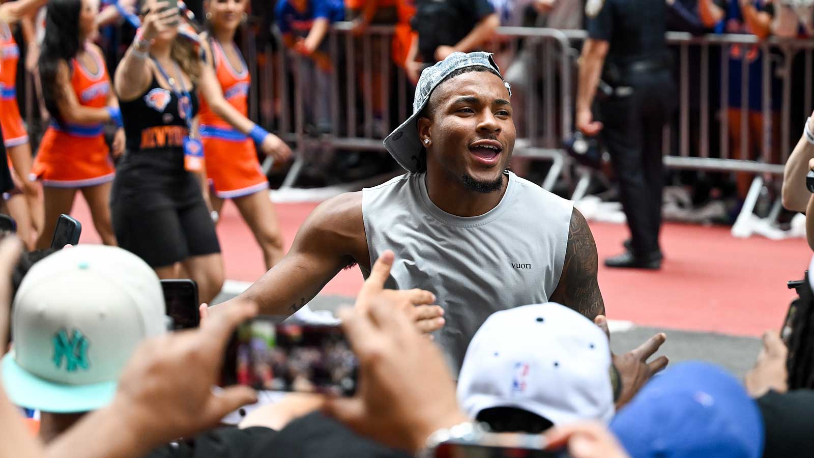 Knicks’ Miles McBride sends powerful message after NBA championship parade