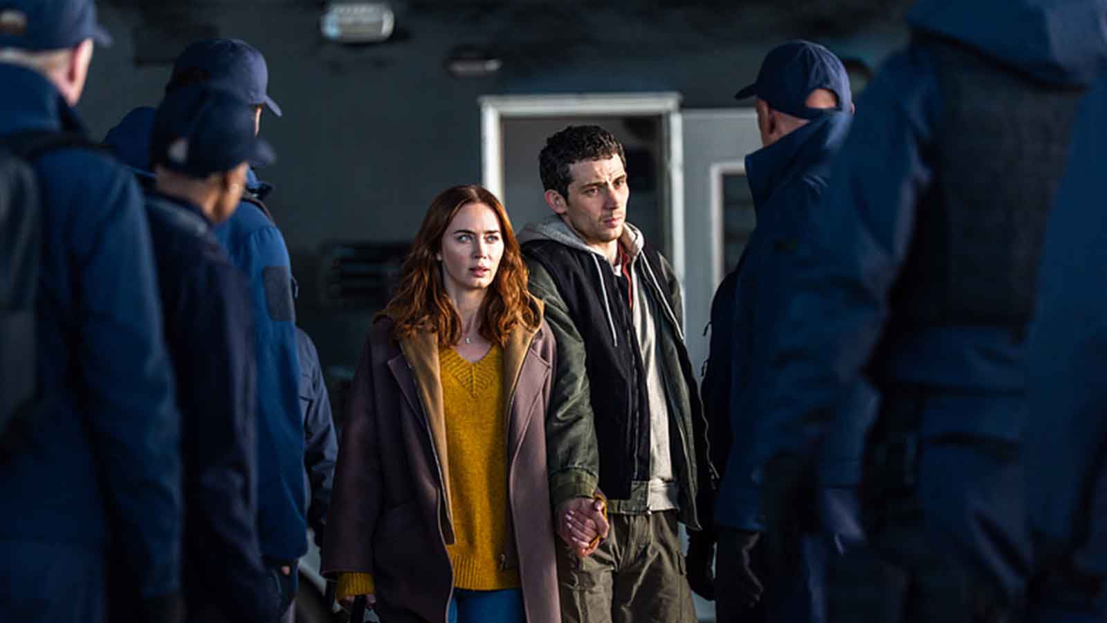 Emily Blunt and Josh O'Connor in Disclosure Day.