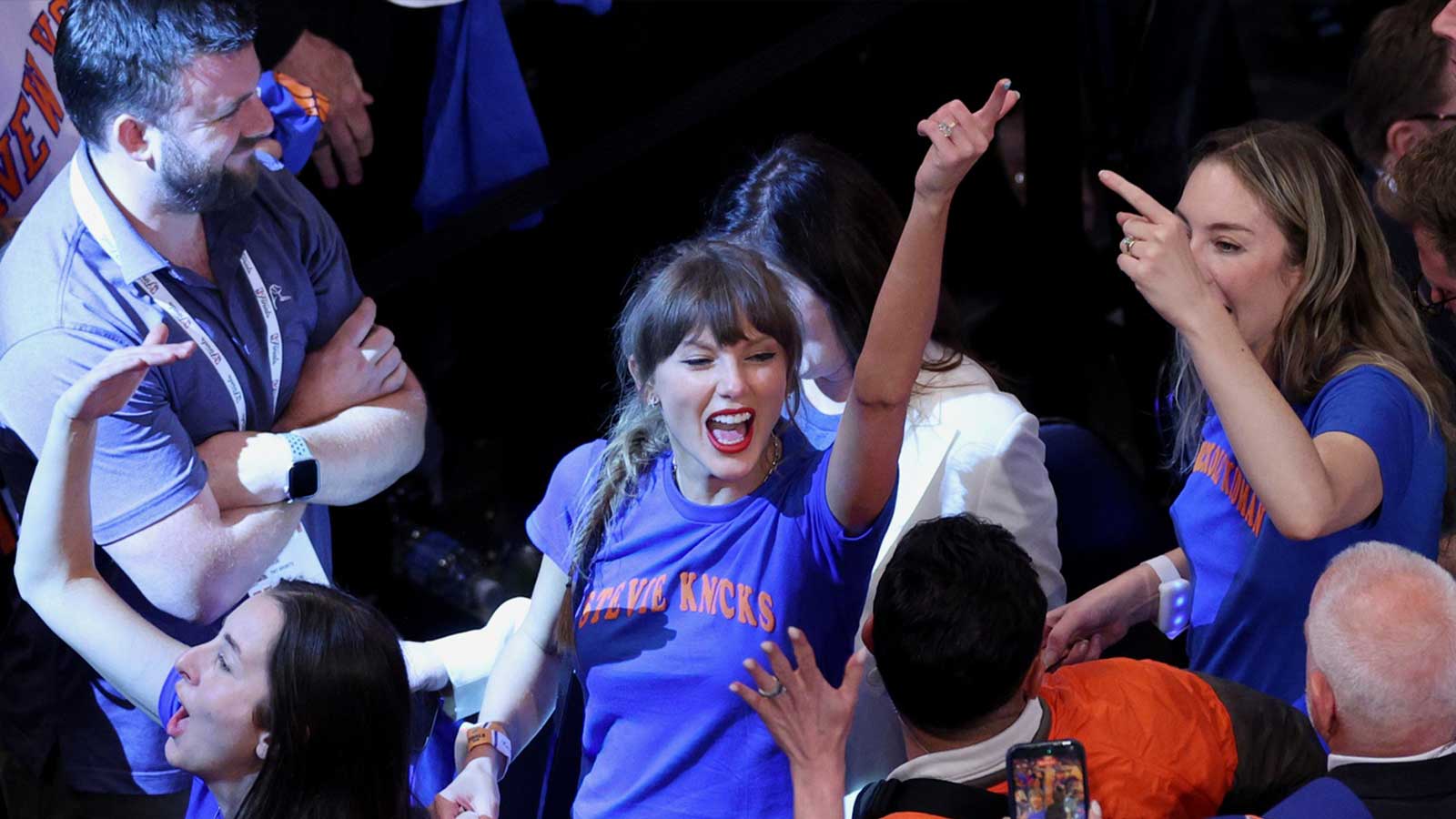 Overjoyed Taylor Swift celebrates Knicks’ historic 29-point Game 4 comeback