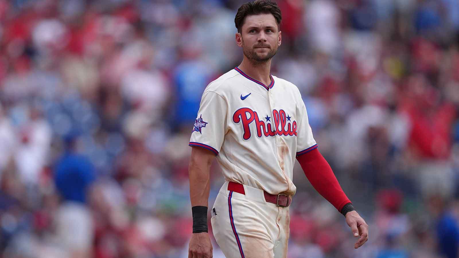 Phillies’ Trea Turner exits Mets game after HBP injury scare