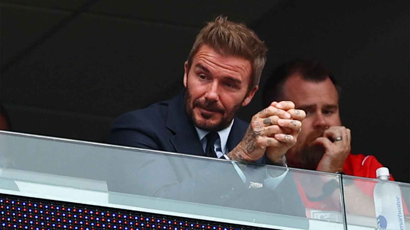 David Beckham in deep thought watching England-Ghana at World Cup