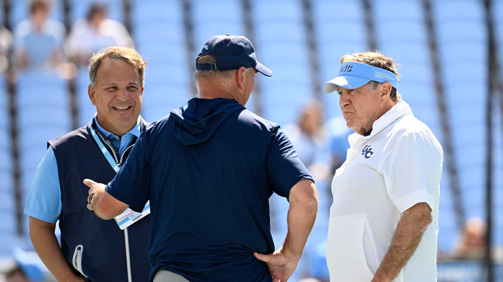 North Carolina coach Bill Belichick breaks silence on Michael Lombardi’s leave after HR complaint