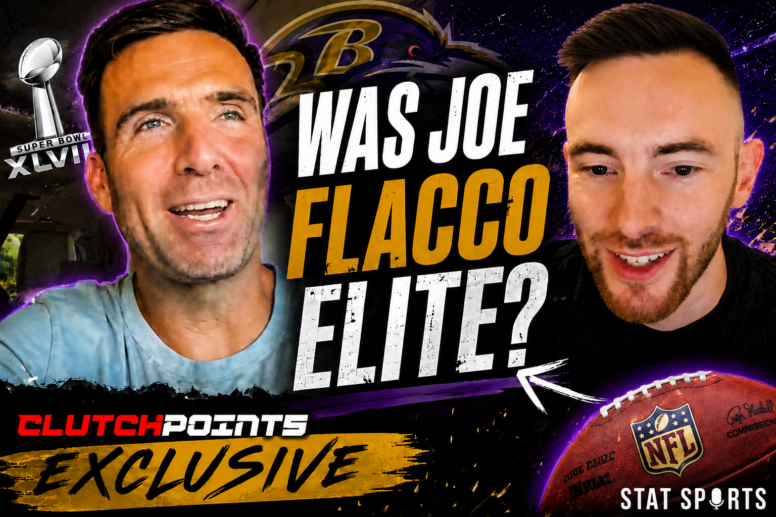 EXCLUSIVE: Joe Flacco puts Tom Brady and Peyton Manning on his All-Time QB Mt Rushmore, Talks “Is Joe Flacco Elite?” debate