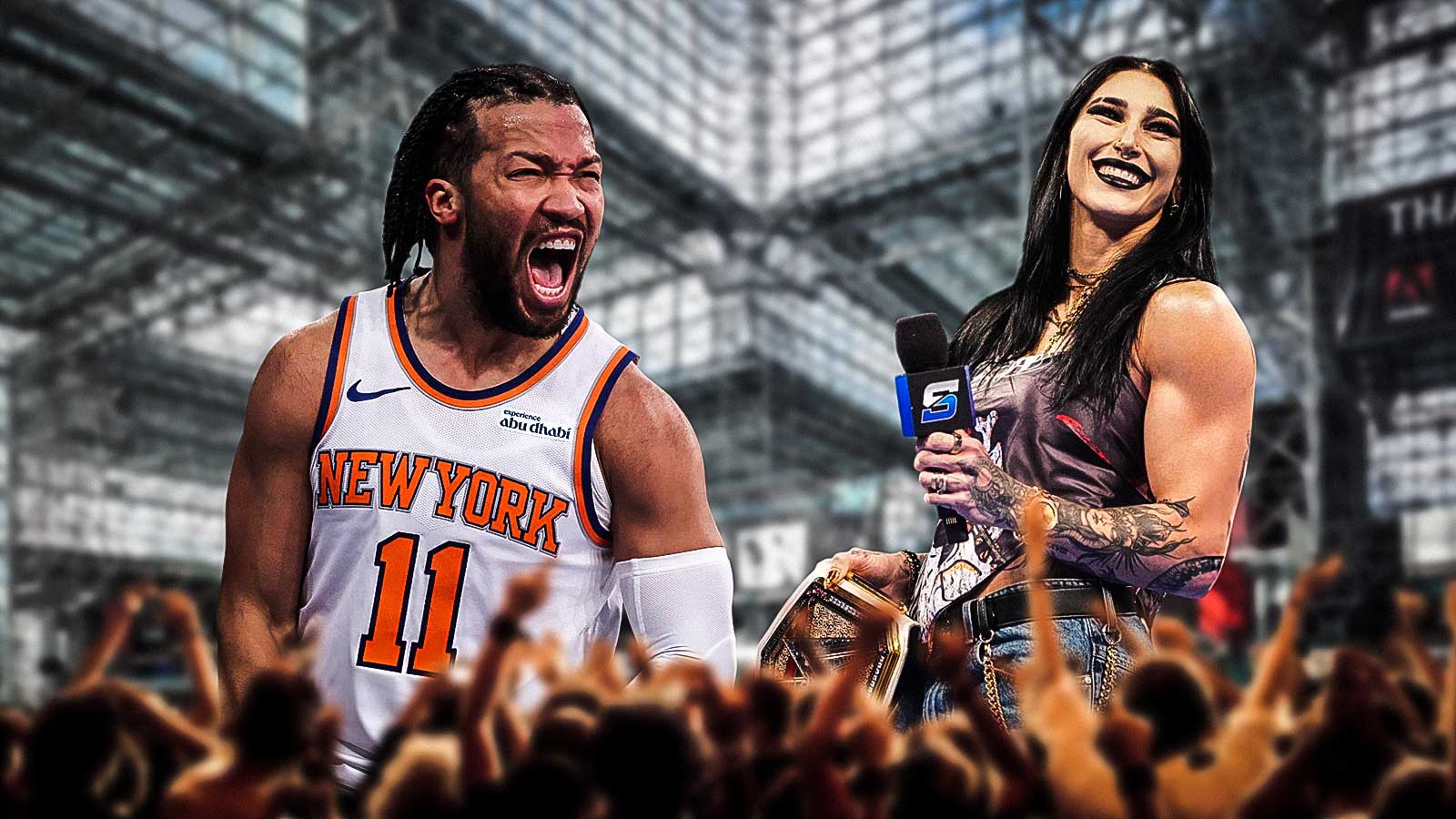 Knicks' Jalen Brunson Didn't Think Twice After Rhea Ripley's Fanatics Fest Ask