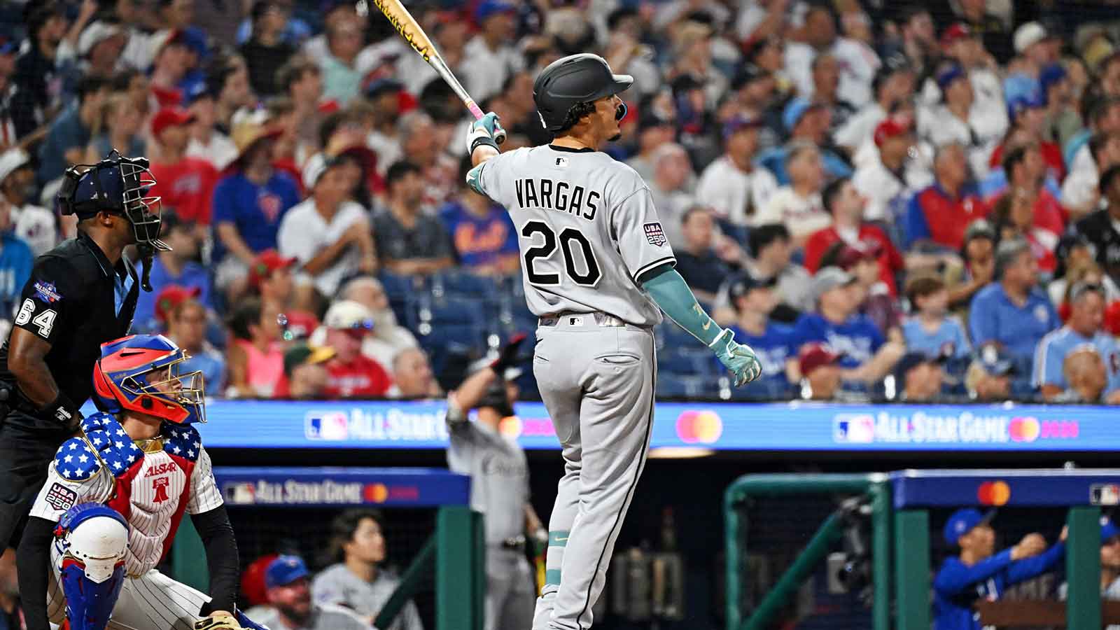 https://wp.clutchpoints.com/wp-content/uploads/2026/07/Jul-14-2026-Philadelphia-Pennsylvania-USA-American-League-Chicago-White-Sox-third-baseman-Miguel-Vargas-20-hits-a-solo-home-run-during-the-eighth-inning-against-the-National-League-at-Citizens-Bank-Park.jpg
