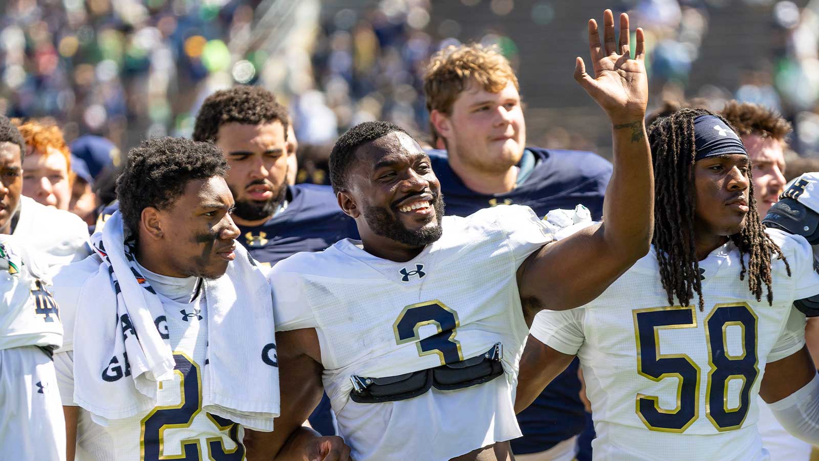 Notre Dame Football News Fighting Irish Beats Out Indiana Missouri Notre Dame Waving 