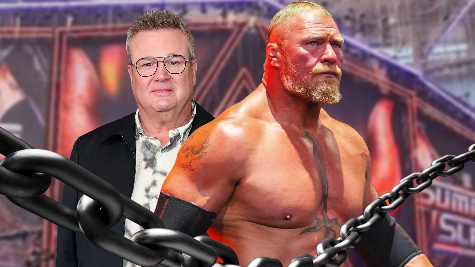 WWE star Brock Lesnar recreates iconic ‘punch’ meme with Eric Stonestreet at SummerSlam