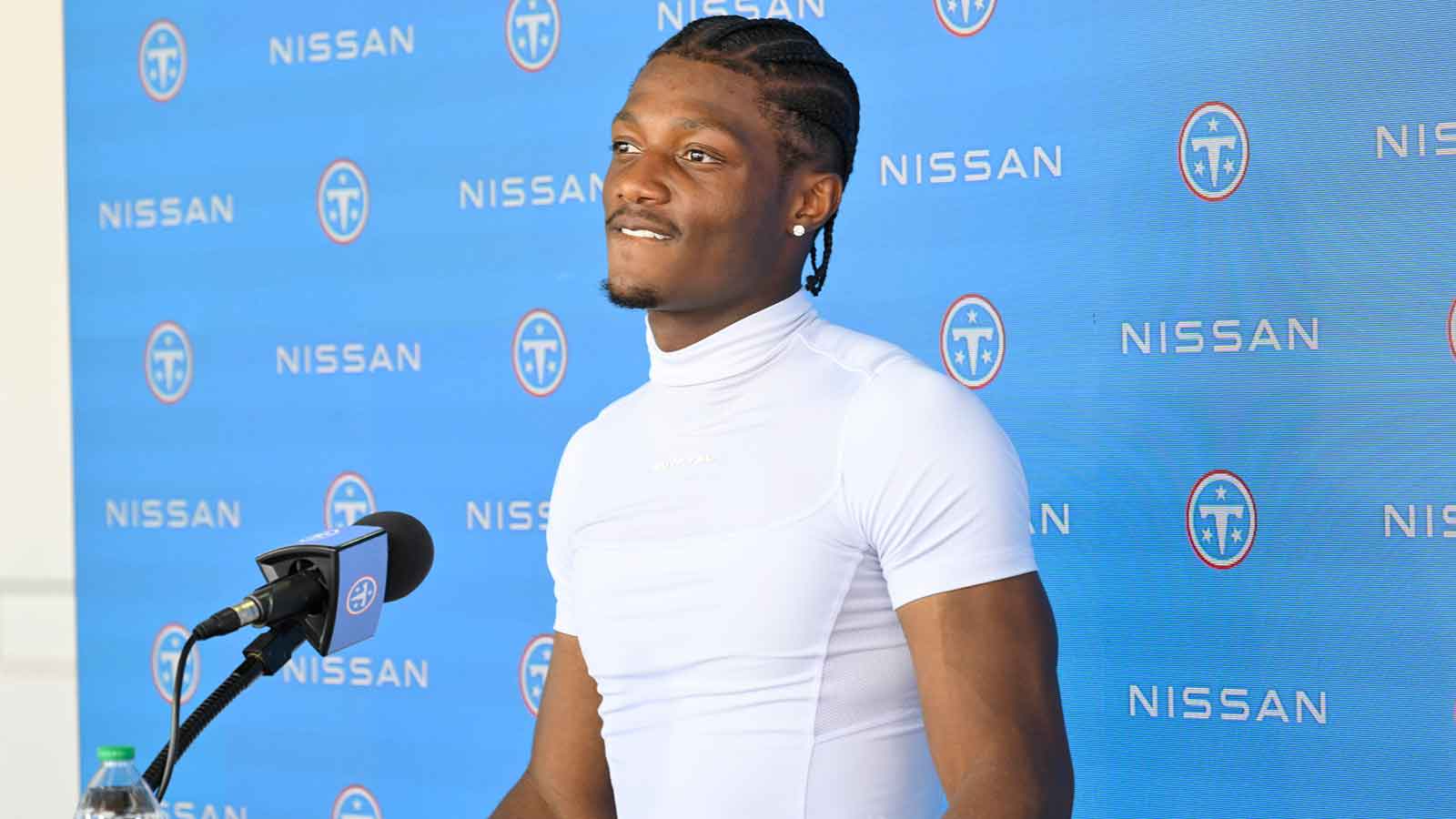 Titans’ Carnell Tate drops ‘violent’ take after heated joint practice with 49ers