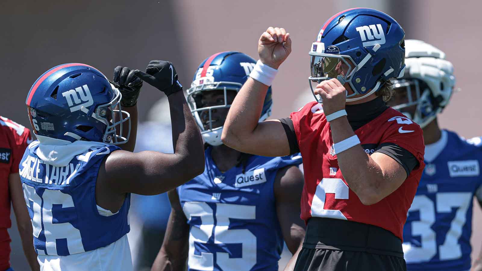 Giants QB Jaxson Dart’s training camp taunt draws harsh John Harbaugh reaction