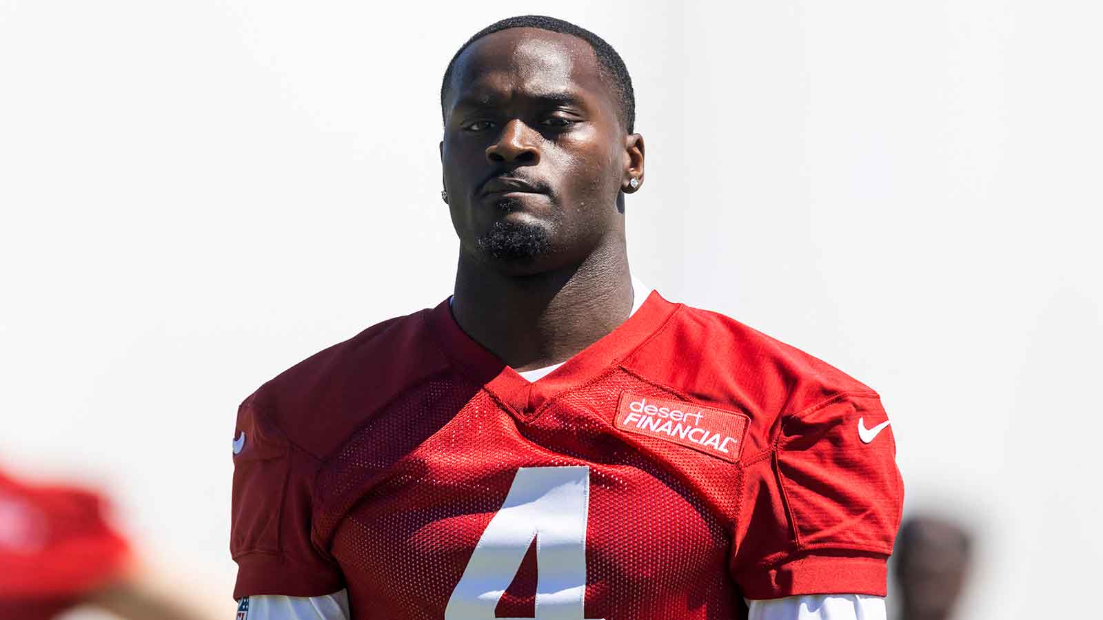 Arizona Cardinals running back Jeremiyah Love (4) during rookie minicamp at Dignity Health Arizona Cardinals Training Center.