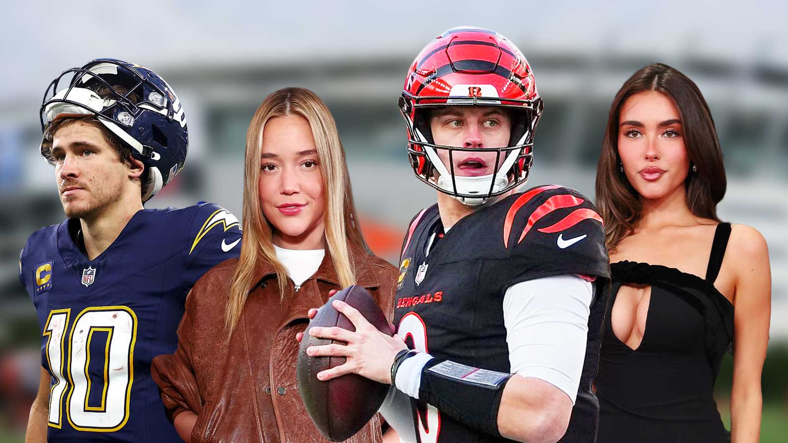 Joe Burrow, Olivia Ponton try to one up Justin Herbert, Madison Beer’s viral training camp moment