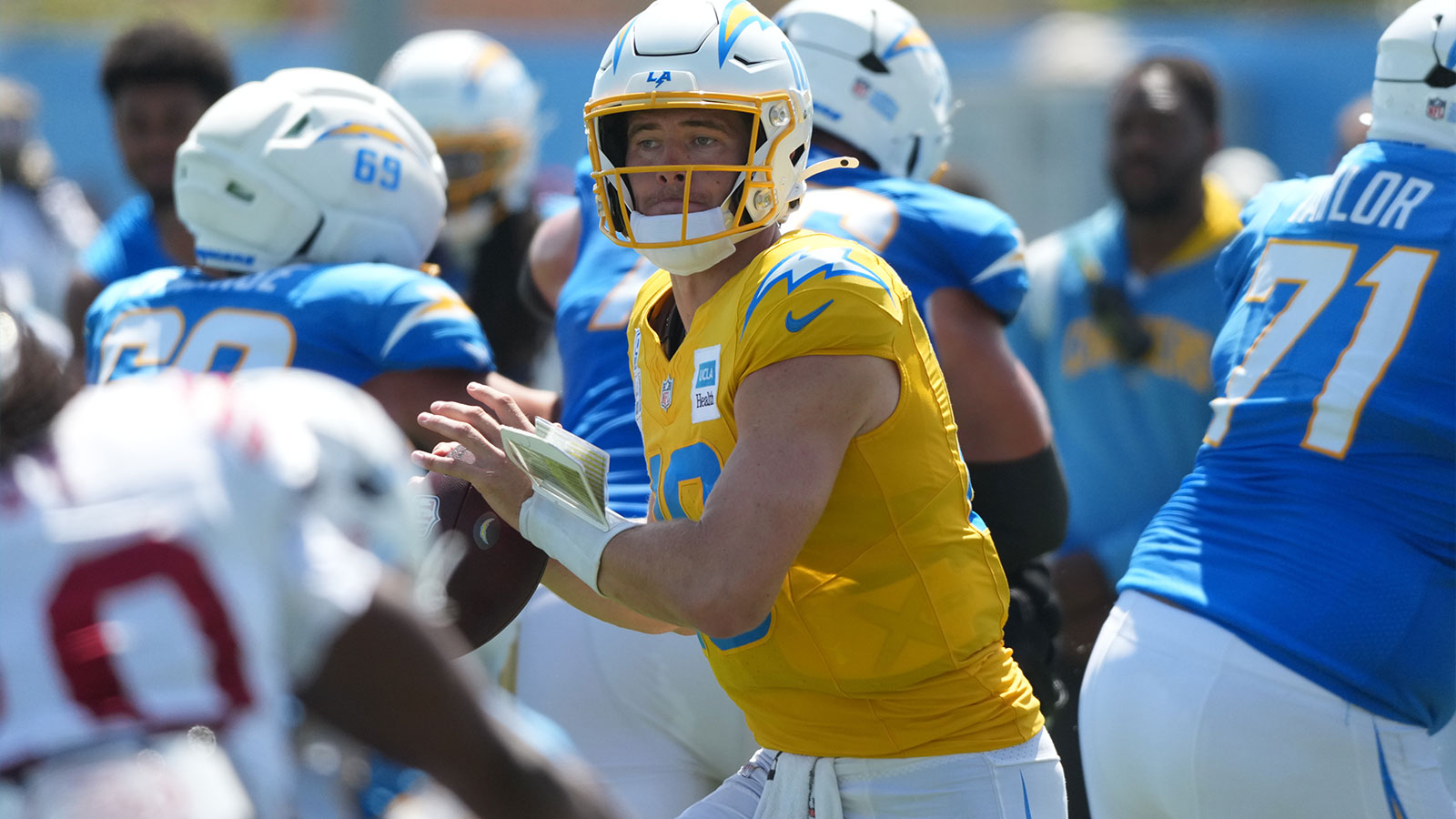 Chargers’ Justin Herbert is ‘ready to rock,’ Jim Harbaugh says