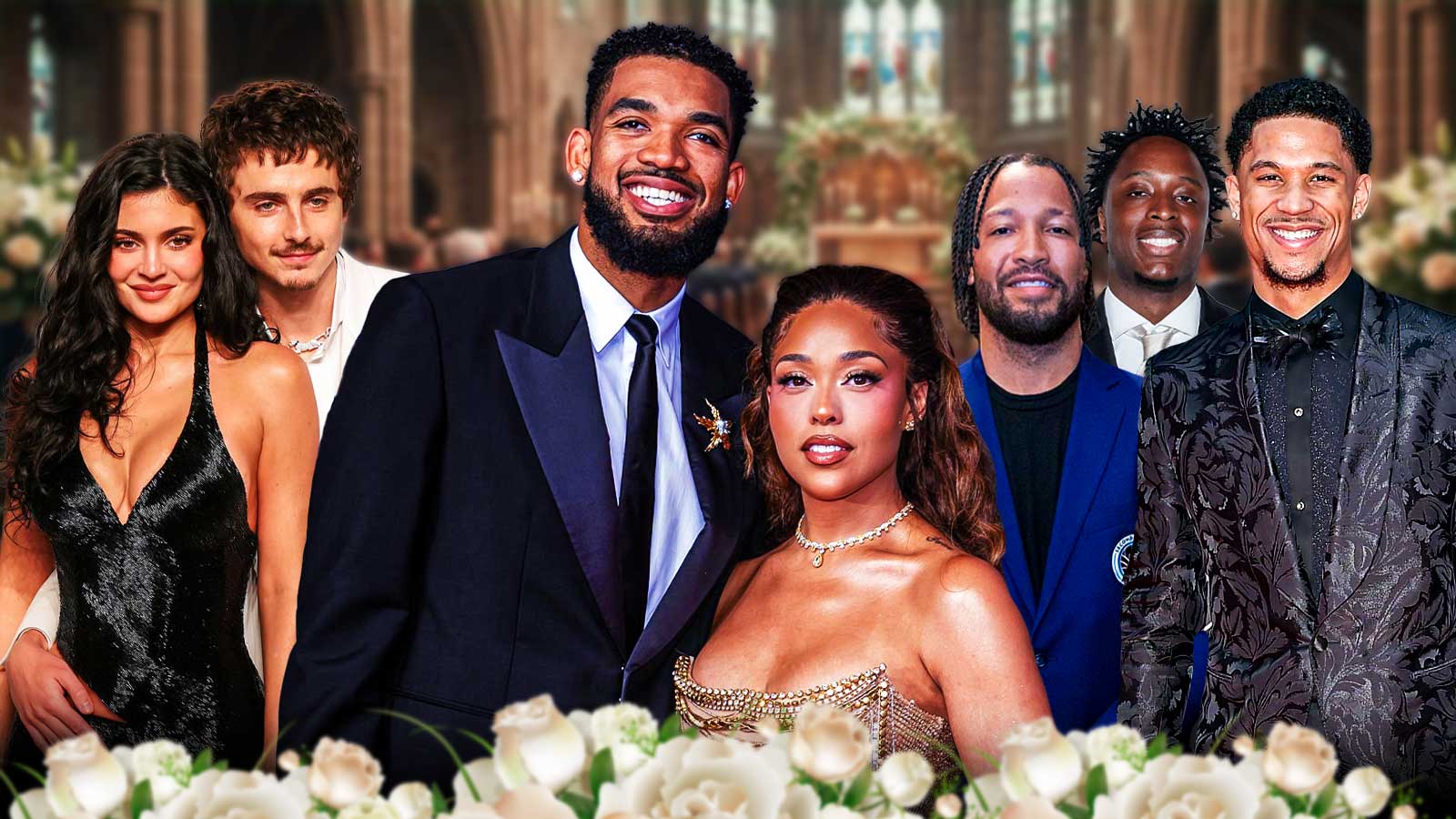 All of Karl-Anthony Towns’ Knicks teammates and celebrities spotted at Jordyn Woods wedding, from Jalen Brunson to Timothée Chalamet