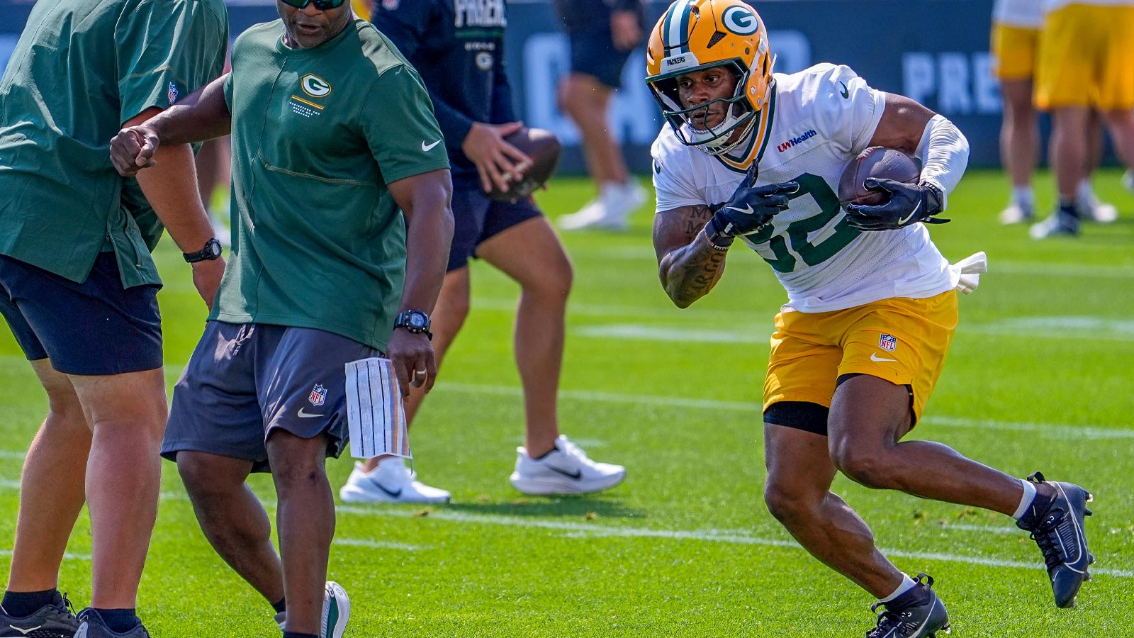 Packers’ Matt LaFleur playfully scolds MarShawn Lloyd after ambitious TD celebration
