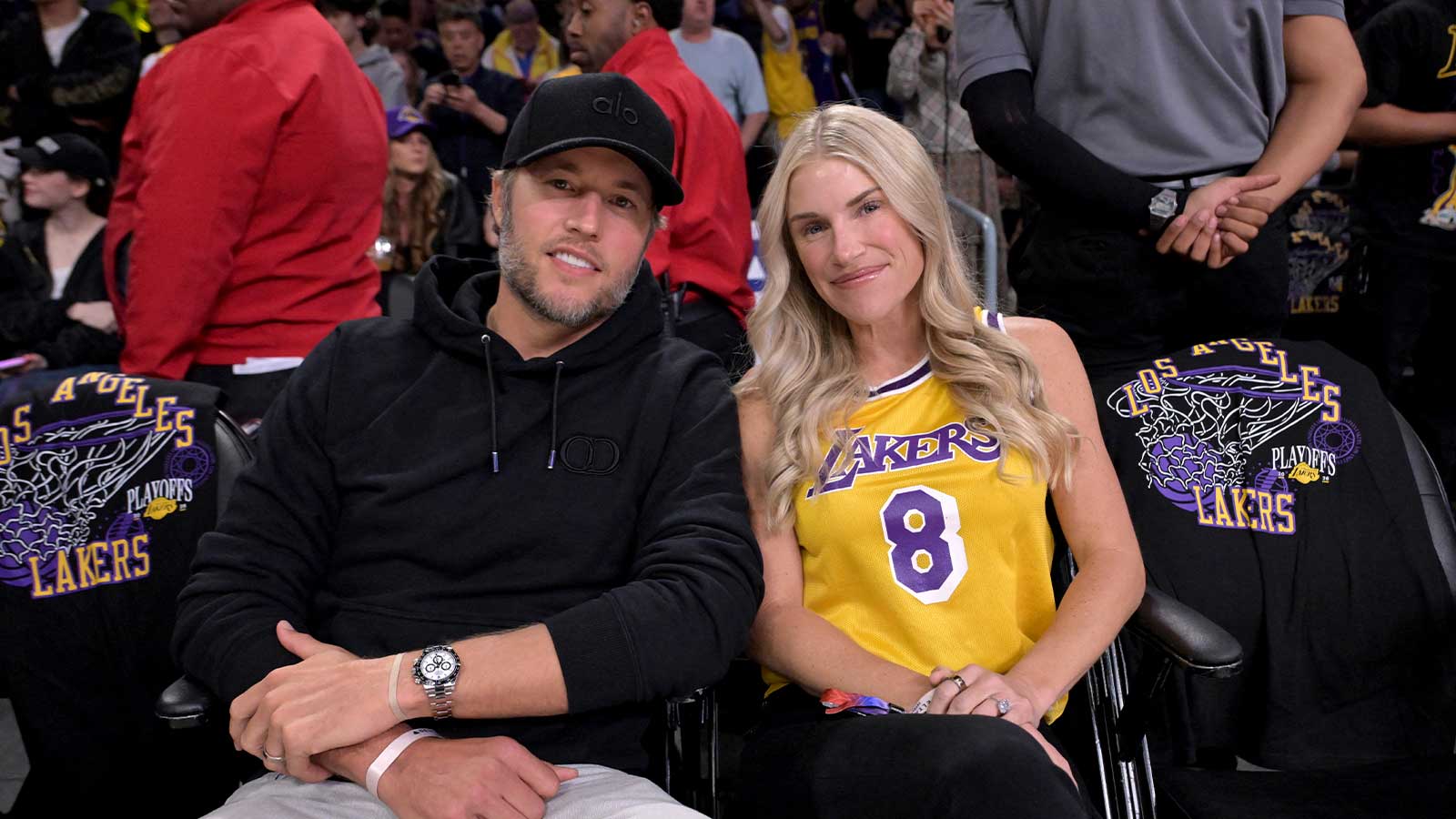 Rams QB Matthew Stafford’s wife Kelly flips the bird before insane regular season schedule begins