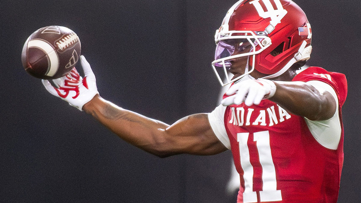 Indiana's Nick Marsh (11) during Indiana University spring football practice on Thursday, March 26, 2026.