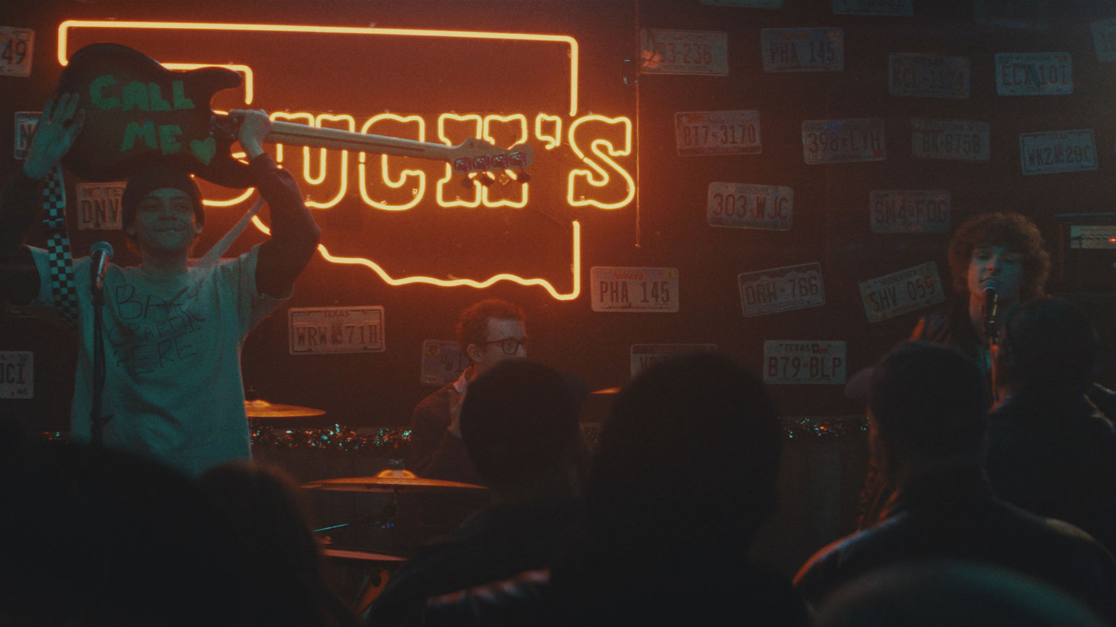 Kylr Coffman, Ryan Foust, and Mason Thames in the new Green Day movie, Nimrods.