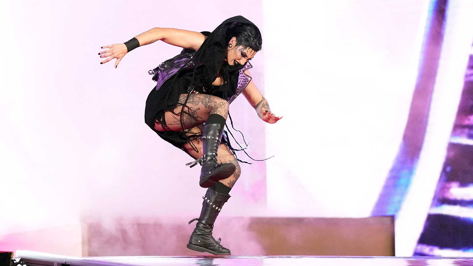 Injured WWE star Rhea Ripley makes surprise first appearance after surgery