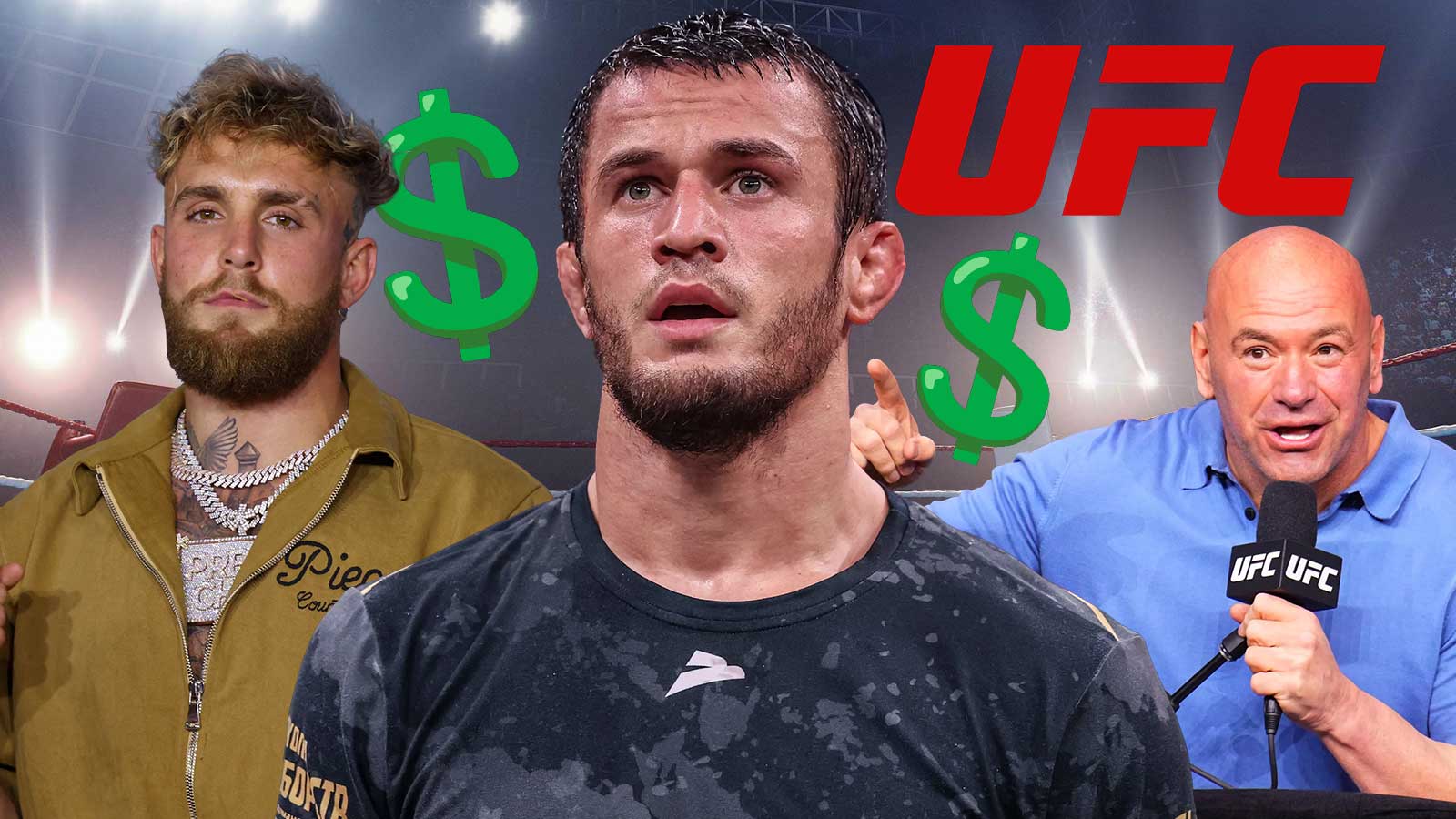 Usman Nurmagomedov takes jab at Jake Paul over Dana White’s UFC low salary claims