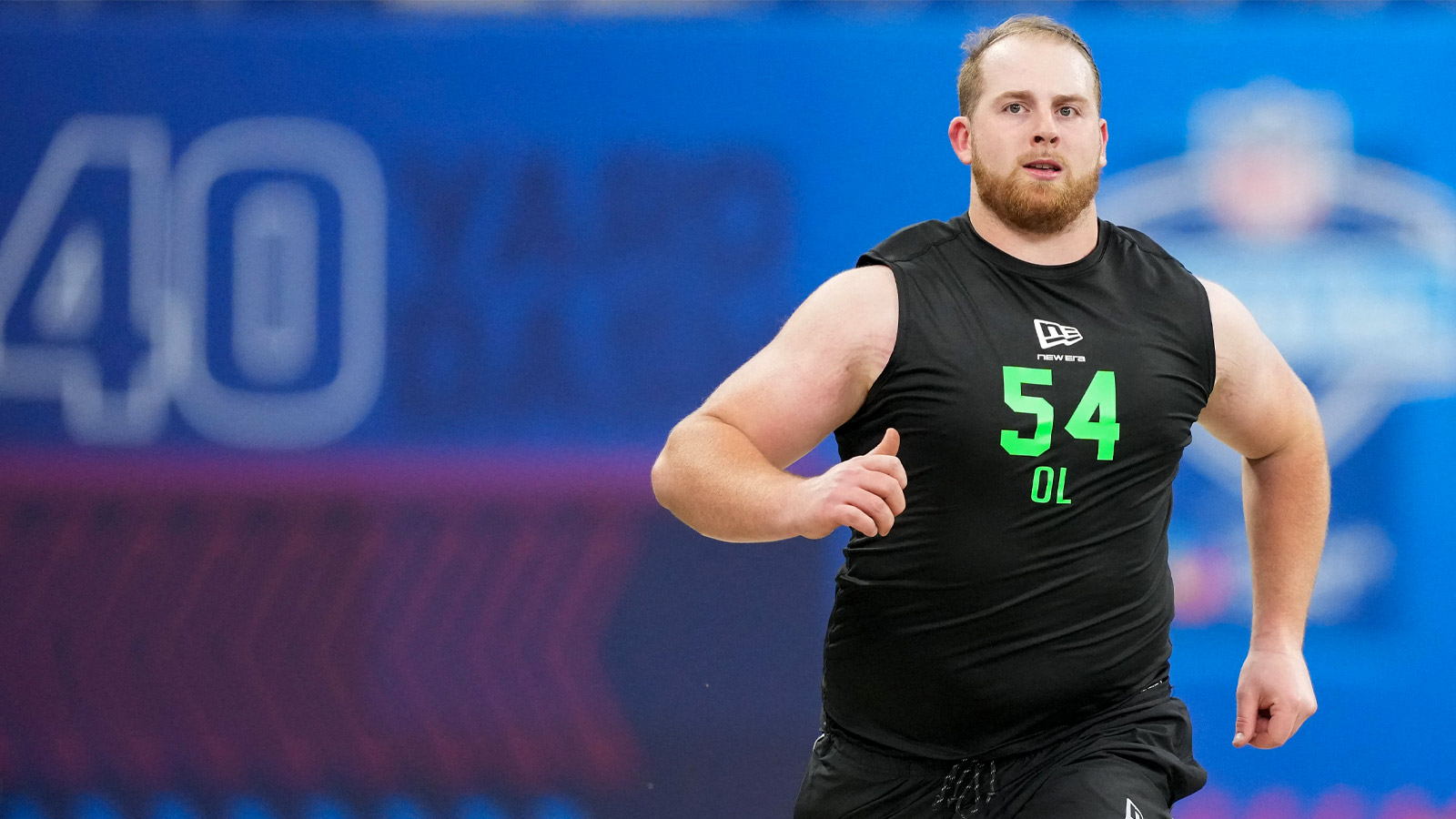Washington offensive lineman Carver Willis (OL54) during the NFL Scouting Combine at Lucas Oil Stadium.