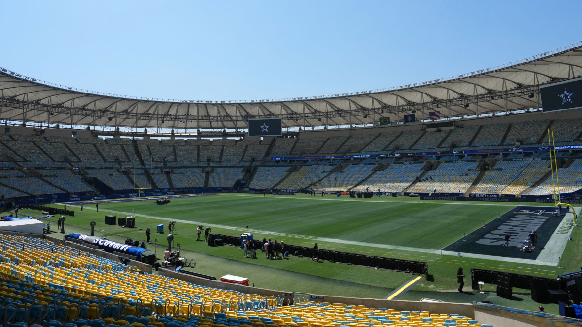 Check out the giant machine being used to fix ‘legitimately awful’ Rio field for Ravens-Cowboys