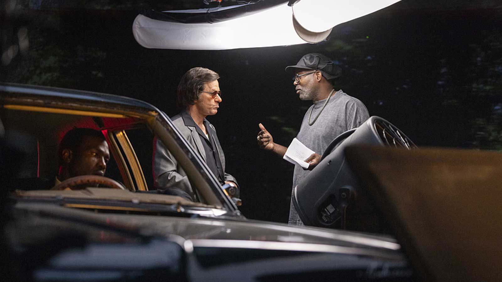 Mark Wahlberg and Elegance Bratton on the set of By Any Means.