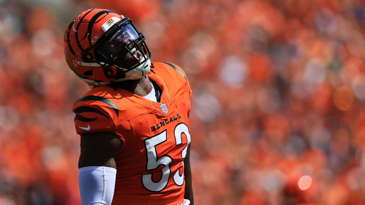 Cincinnati Bengals defensive end Boye Mafe (53) reacts after a play during the second quarter at Paycor Stadium.