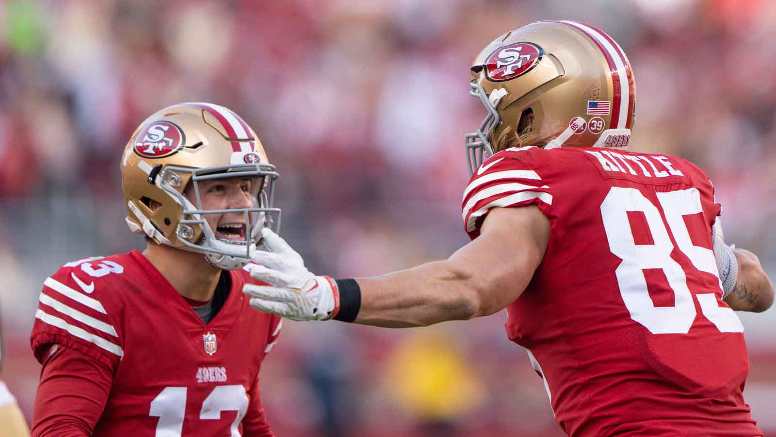 49ers’ Brock Purdy credits George Kittle for ‘going hard’ in Achilles recovery