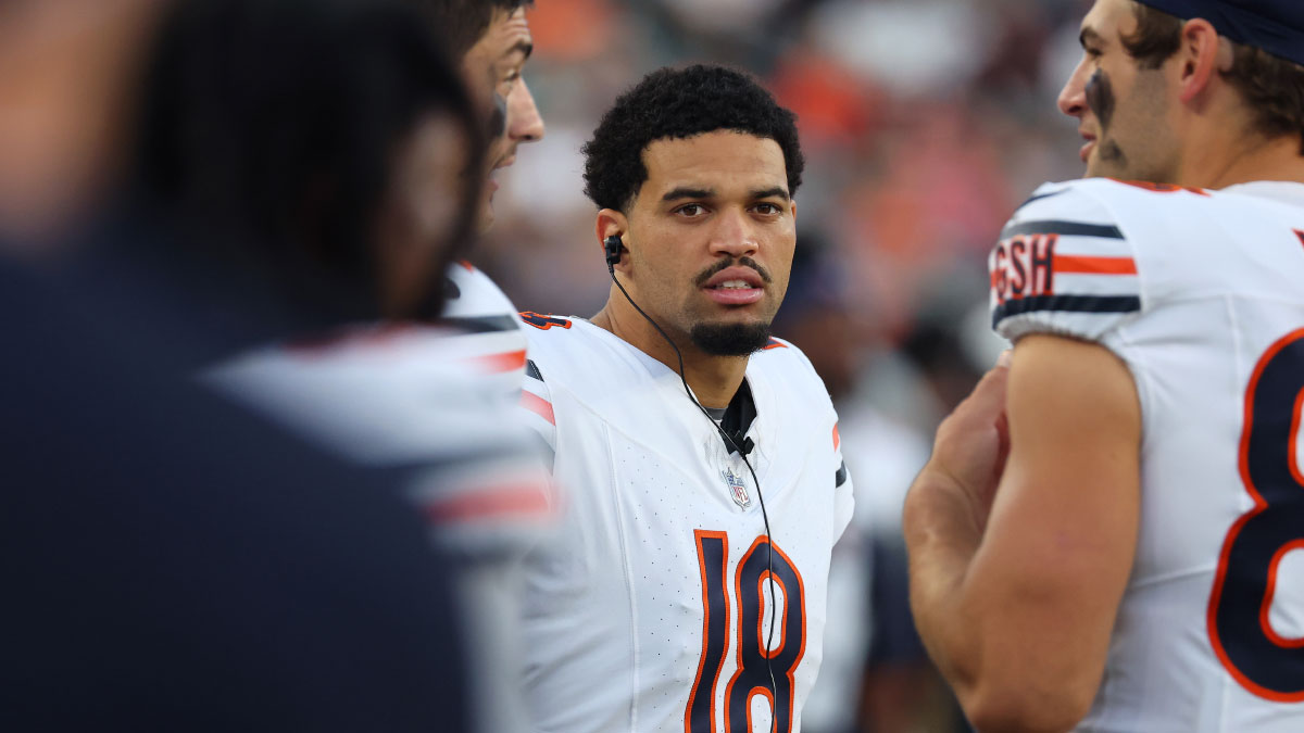 Bears’ Caleb Williams reacts to fan who will be watching his Hot Ones episode ‘butt a** naked’ with wings, bourbon