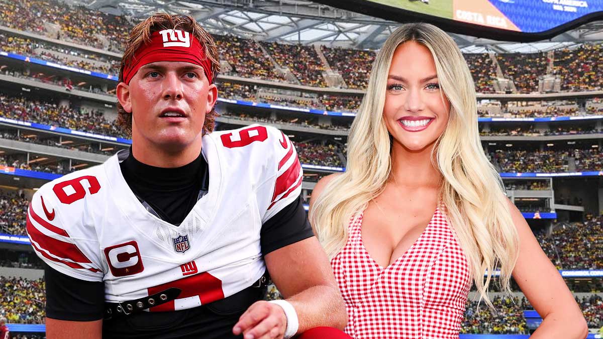 Giants’ Jaxson Dart shared sweet moment with girlfriend Marissa Ayers before MCL injury vs. Rams