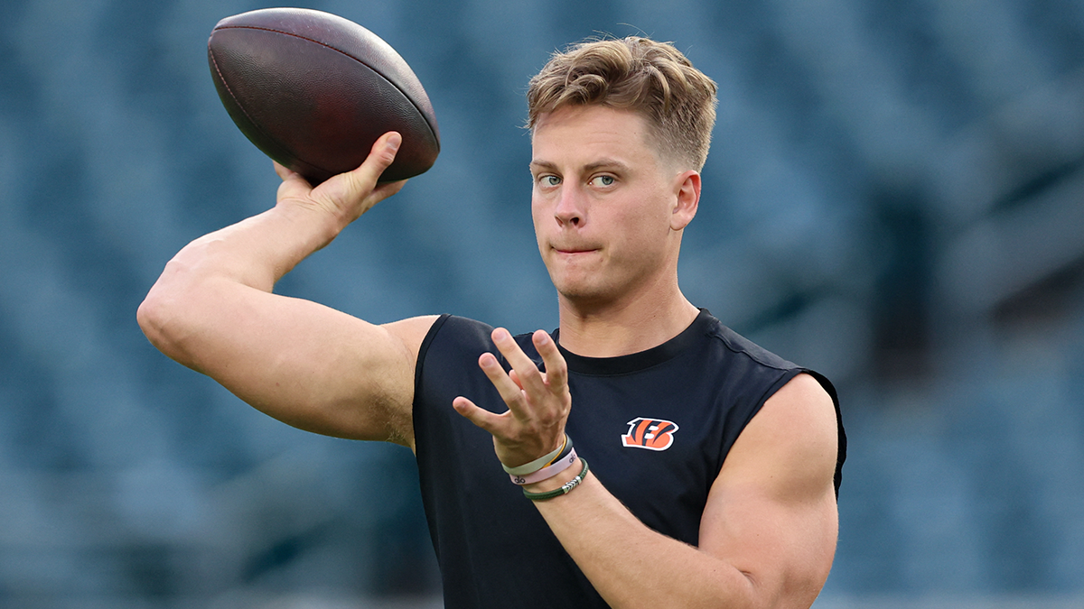 Cincinnati Bengals quarterback Joe Burrow before a game against the Philadelphia Eagles at Lincoln Financial Field.