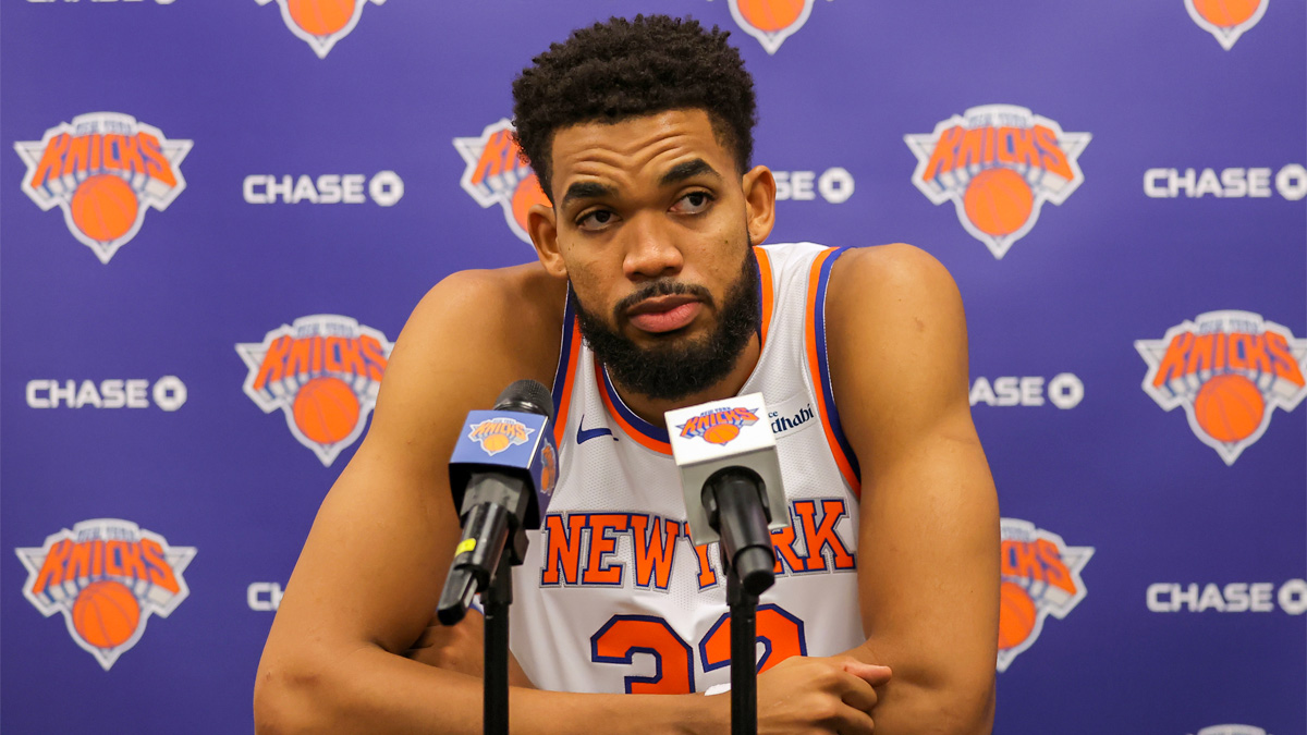 Knicks’ Karl-Anthony Towns jokes about wife Jordyn Woods’ reaction to offseason weight loss