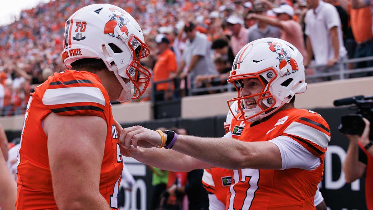 Oklahoma State football's Drew Mestemaker is feeling extra special after knocking off Oregon
