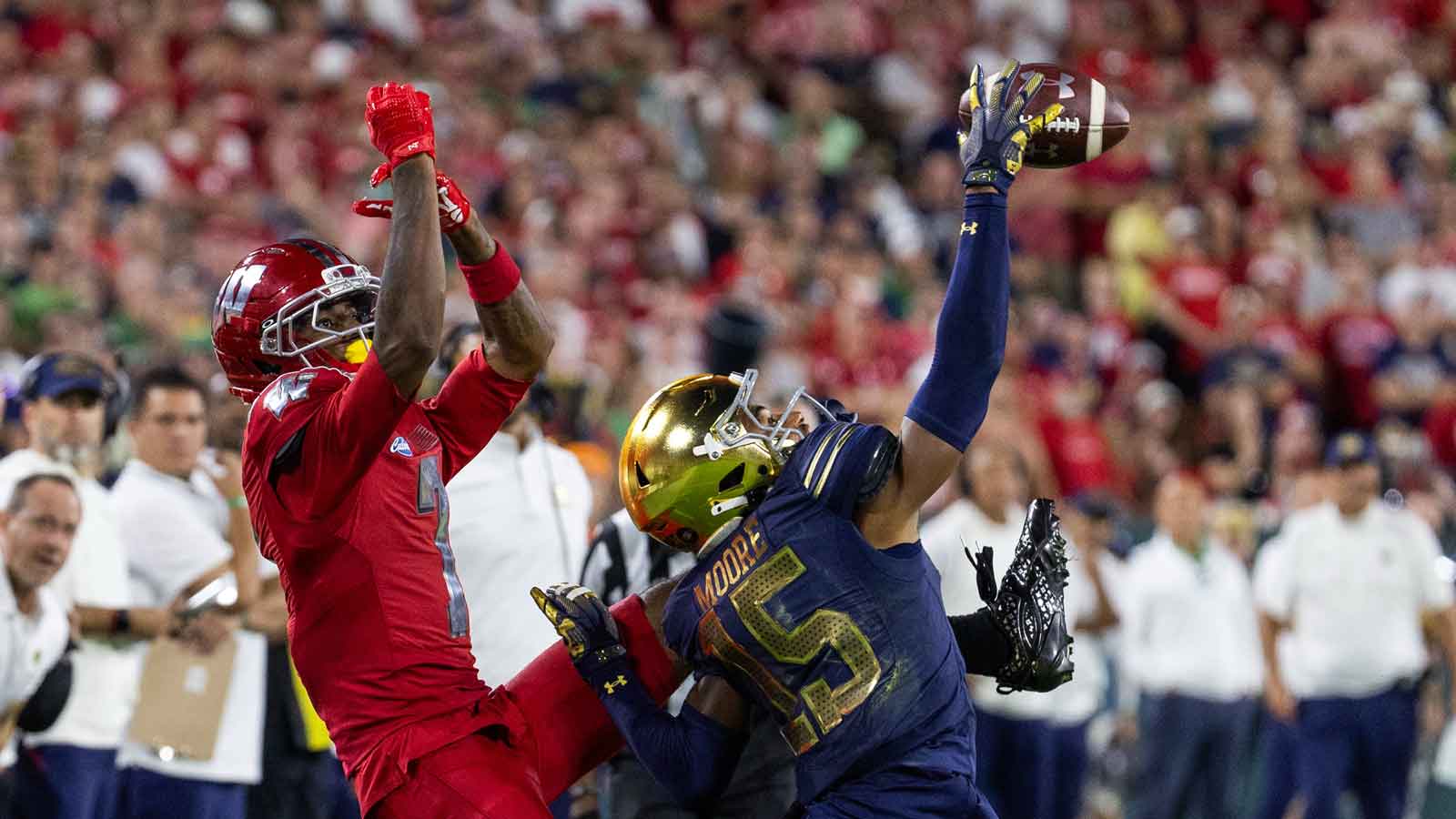 Notre Dame CB DJ McKinney takes it to the house with wild Wisconsin pick-6