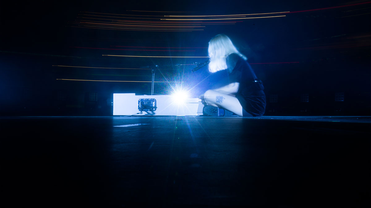 Phoebe Bridgers playing the keyboard on the Lost Tour.