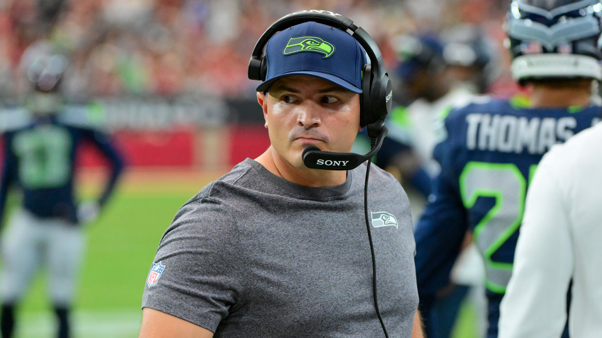 Seattle Seahawks head coach Mike Macdonald looks on in the second half against the Arizona Cardinals at State Farm Stadium